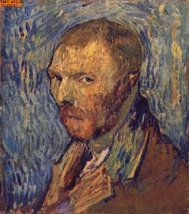 Selbstportr�t mit Strohhut nach van Gogh